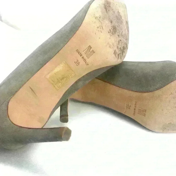 M.M.Lafleur Pumps High Heel Vanessa Womens EU 38 Suede Leather Taupe Career EUC - Picture 10 of 11